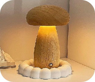 Wood-colored mushroom sleep aid